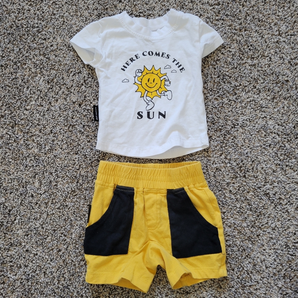 dot australia shirt shorts set 3-6 months